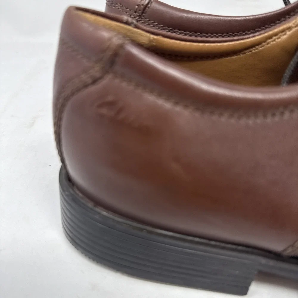 Clarks Tilden Walk Men's Size 8M Brown Leather Business Oxford Dress Shoes 15770